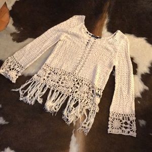 Macrame long sleeve top